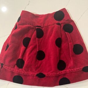 Velour Bubble Skirt with Pleats